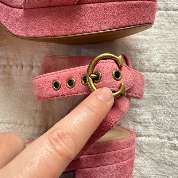 Coach Serena Sandals Suede Heels • Size: 7 - Picture 3 of 7
